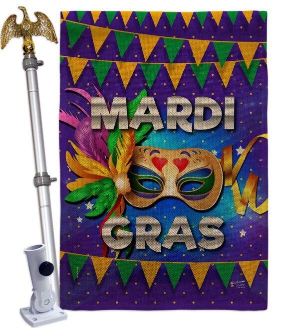 Fat Tuesday - Mardi Gras Spring Vertical Impressions Decorative Flags HG137347 Made In USA - Image 19