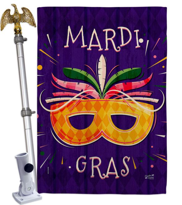 Beads Festival - Mardi Gras Spring Vertical Impressions Decorative Flags HG137361 Made In USA - Image 9