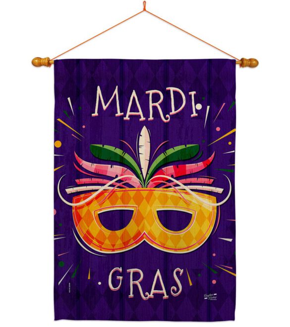 Beads Festival - Mardi Gras Spring Vertical Impressions Decorative Flags HG137361 Made In USA - Image 10