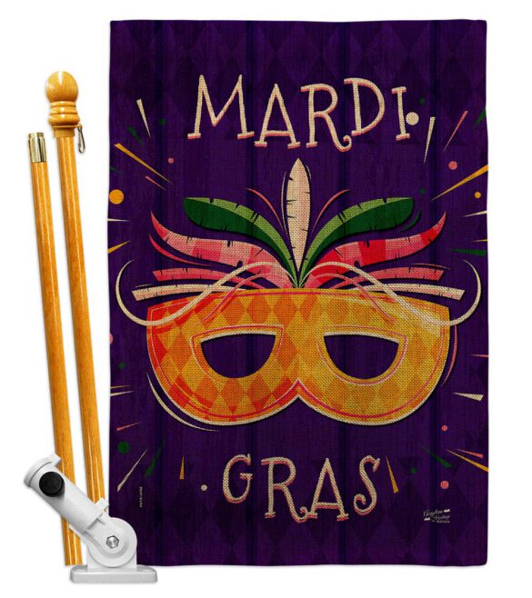 Beads Festival - Mardi Gras Spring Vertical Impressions Decorative Flags HG137361 Made In USA - Image 15