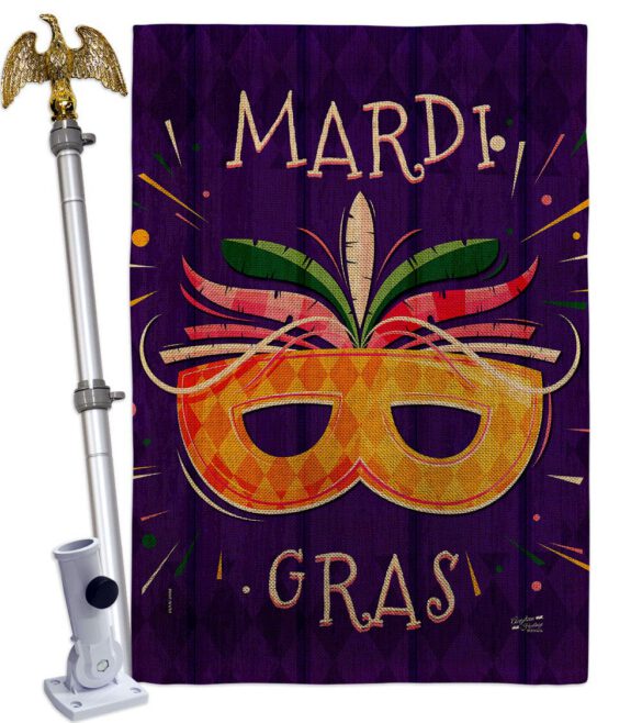 Beads Festival - Mardi Gras Spring Vertical Impressions Decorative Flags HG137361 Made In USA - Image 19