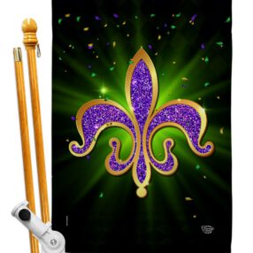 House Flag Mardi Gras HS192436