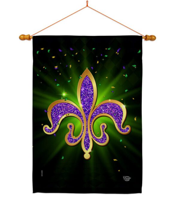Fleur De Lis - Mardi Gras Spring Vertical Impressions Decorative Flags HG192436 Made In USA - Image 10