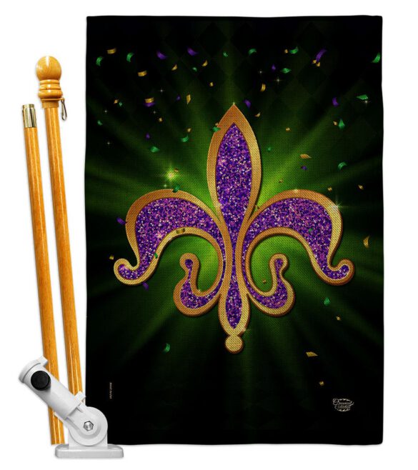 Fleur De Lis - Mardi Gras Spring Vertical Impressions Decorative Flags HG192436 Made In USA - Image 15
