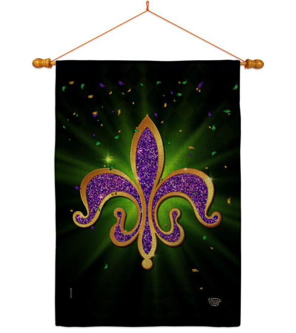 Fleur De Lis - Mardi Gras Spring Vertical Impressions Decorative Flags HG192436 Made In USA - Image 20