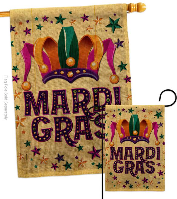 Celebration Mardi Gras - Mardi Gras Spring Vertical Impressions Decorative Flags HG118014 Made In USA - Image 13