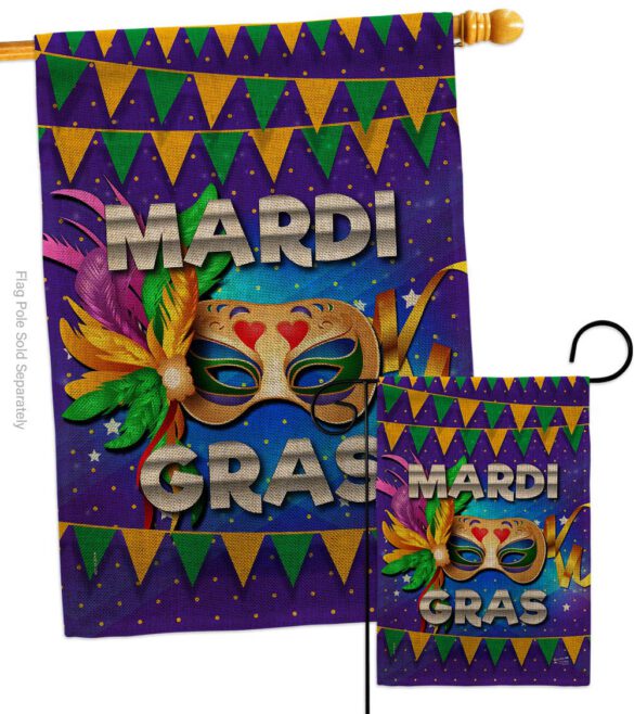 Fat Tuesday - Mardi Gras Spring Vertical Impressions Decorative Flags HG137347 Made In USA - Image 13
