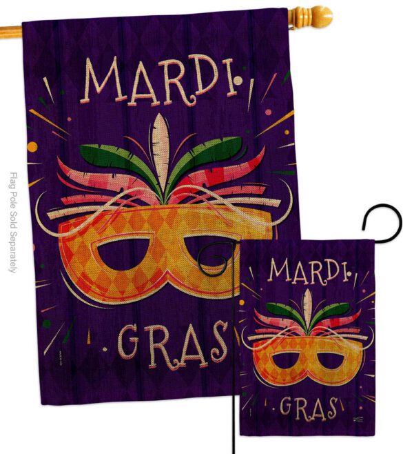 Beads Festival - Mardi Gras Spring Vertical Impressions Decorative Flags HG137361 Made In USA - Image 13