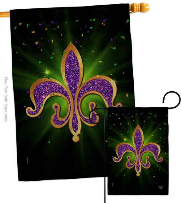 Fleur De Lis - Mardi Gras Spring Vertical Impressions Decorative Flags HG192436 Made In USA - Image 13
