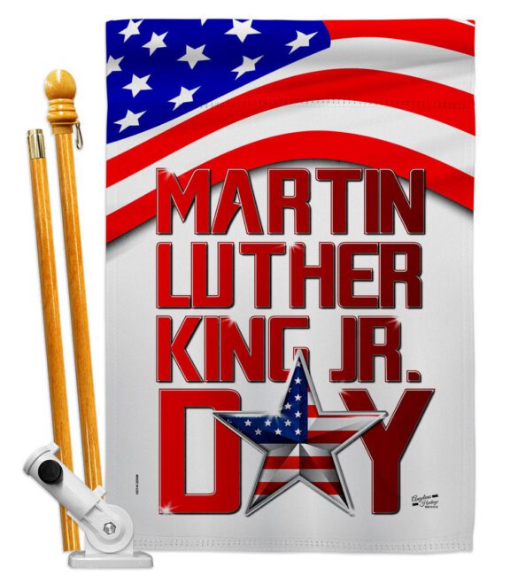 Happy MLK Day - Patriotic Americana Vertical Impressions Decorative Flags HG130314 Made In USA - Image 5