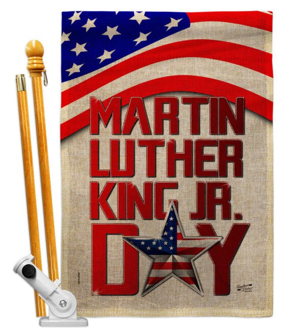 Happy MLK Day - Patriotic Americana Vertical Impressions Decorative Flags HG130314 Made In USA - Image 26