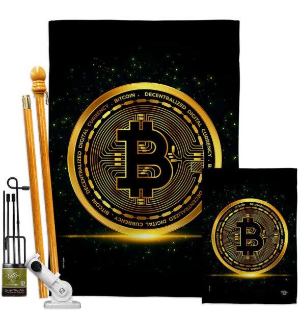 Bitcoin - Merchant Special Occasion Vertical Impressions Decorative Flags HG192639 Made In USA - Image 6