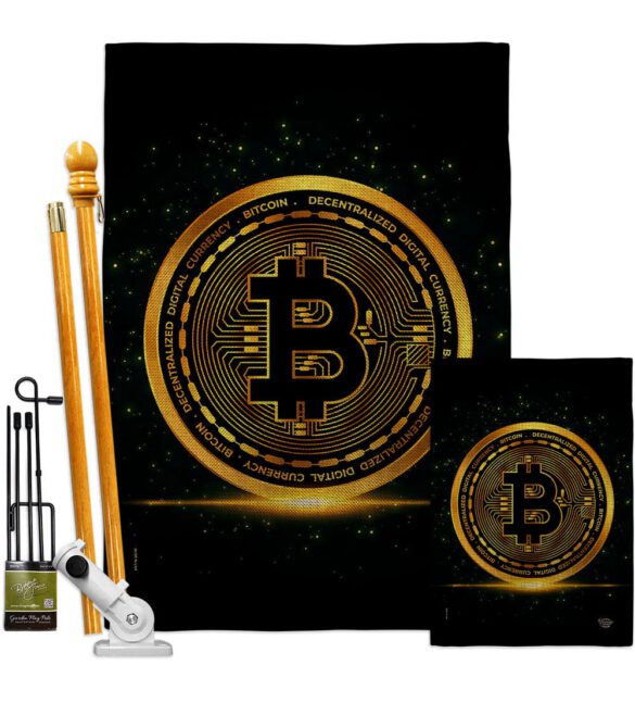 Bitcoin - Merchant Special Occasion Vertical Impressions Decorative Flags HG192639 Made In USA - Image 16