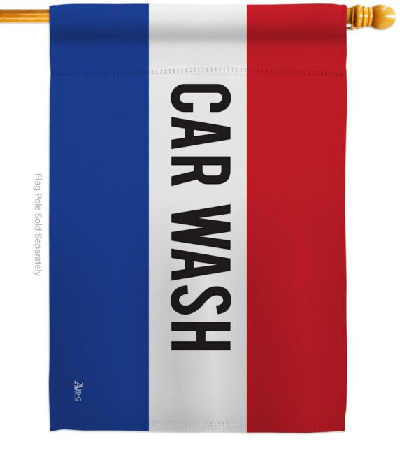 Car Wash - Merchant Special Occasion Vertical Impressions Decorative Flags HG140782 Made In USA - Image 2