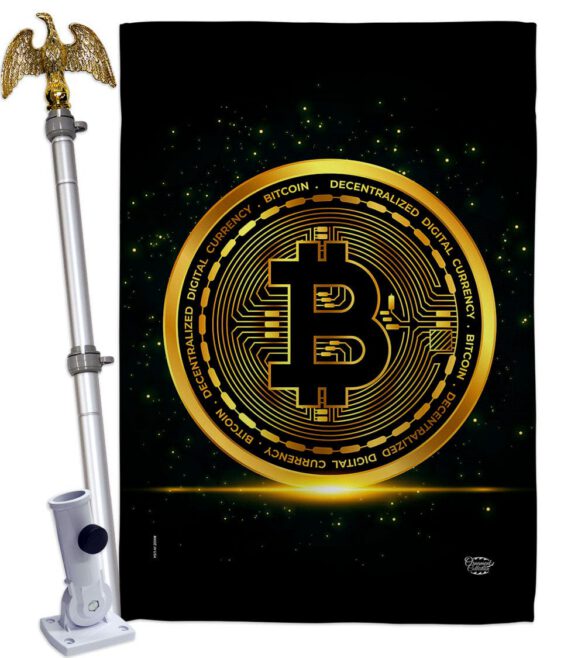 Bitcoin - Merchant Special Occasion Vertical Impressions Decorative Flags HG192639 Made In USA - Image 9