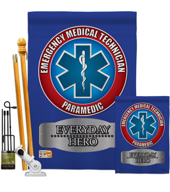EMT - Military Americana Vertical Impressions Decorative Flags HG108009 Made In USA - Image 6