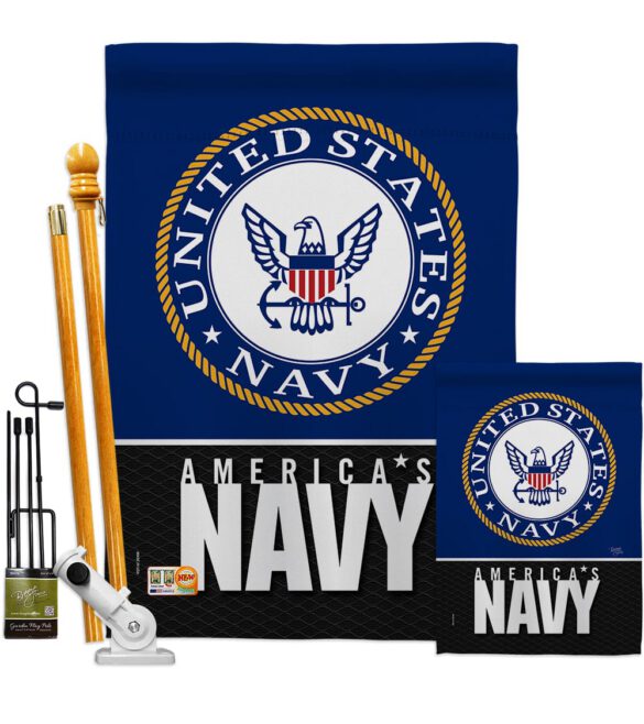 America Navy - Military Americana Vertical Impressions Decorative Flags HG108408 Made In USA - Image 7
