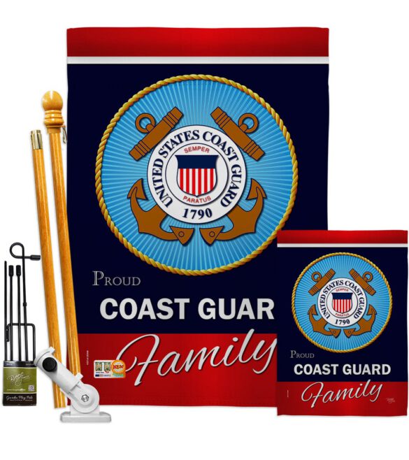 Coast Guard Proudly Family - Military Americana Vertical Impressions Decorative Flags HG108413 Made In USA - Image 6