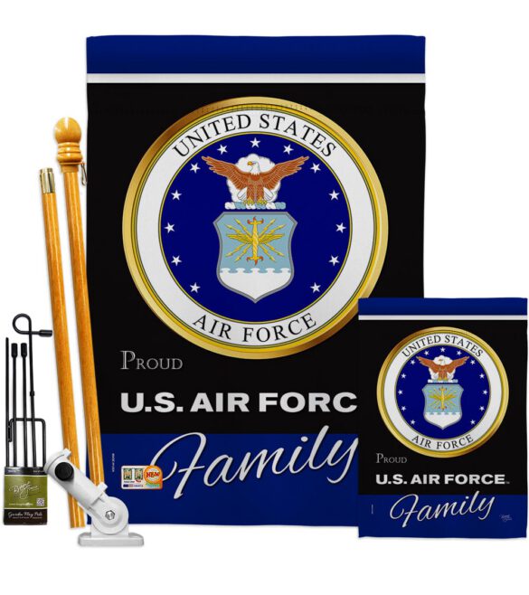 Air Force Proudly Family - Military Americana Vertical Impressions Decorative Flags HG108414 Made In USA - Image 7