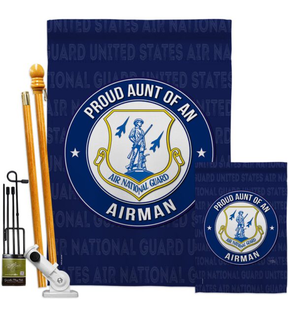 Air Force Proud Aunt Airman - Military Americana Vertical Impressions Decorative Flags HG108489 Made In USA - Image 7