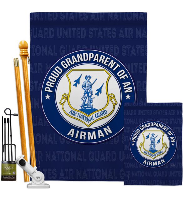 Air Force Proud Grandparent Airman - Military Americana Vertical Impressions Decorative Flags HG108552 Made In USA - Image 7