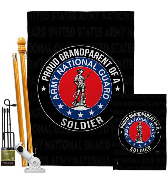 Army Proud Grandparent Soldier - Military Americana Vertical Impressions Decorative Flags HG108555 Made In USA - Image 7