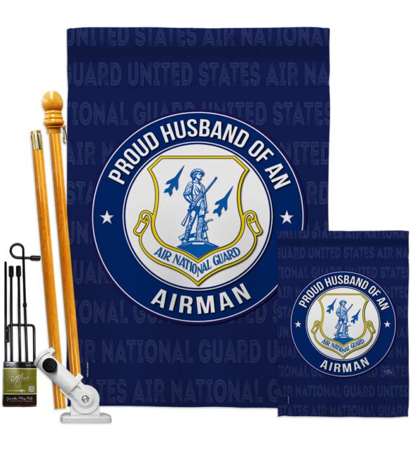 Air Force Proud Husband Airman - Military Americana Vertical Impressions Decorative Flags HG108561 Made In USA - Image 7