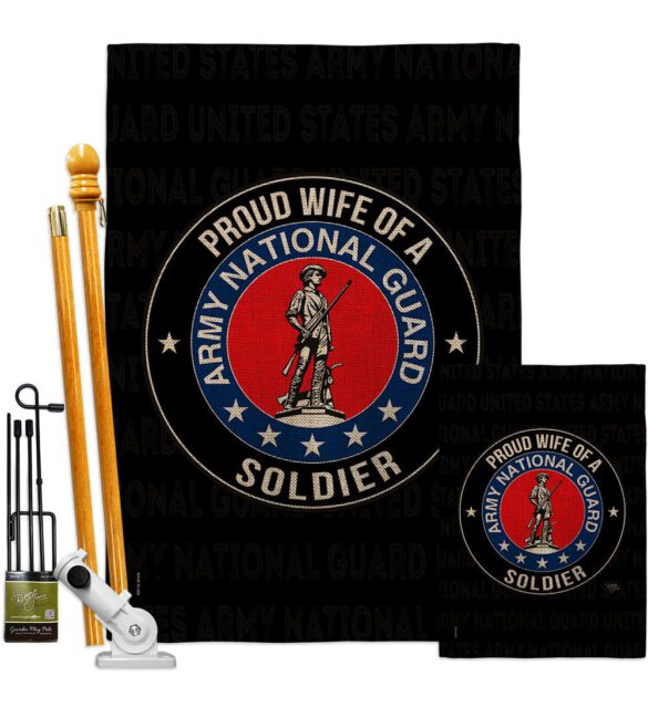 Army Proud Wife Soldier - Military Americana Vertical Impressions Decorative Flags HG108609 Made In USA - Image 17