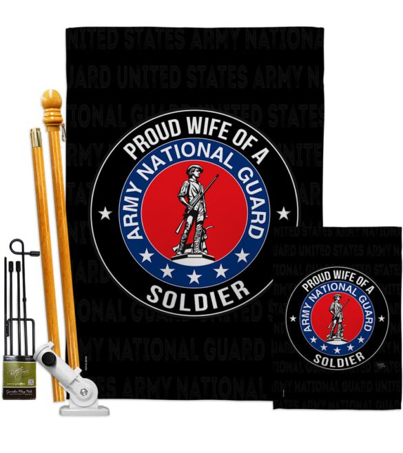 Army Proud Wife Soldier - Military Americana Vertical Impressions Decorative Flags HG108609 Made In USA - Image 7