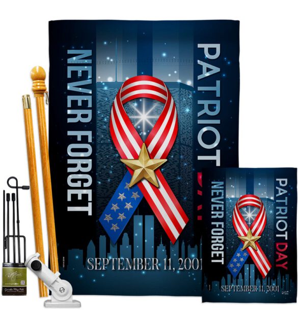 911 Never Forget - Military Americana Vertical Impressions Decorative Flags HG137290 Made In USA - Image 7