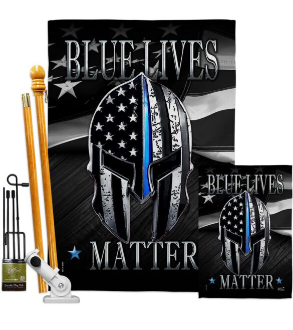 Blue Live Matter - Military Americana Vertical Impressions Decorative Flags HG137293 Made In USA - Image 6