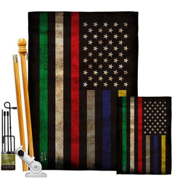 First Responders Line - Military Americana Vertical Impressions Decorative Flags HG137435 Made In USA - Image 6