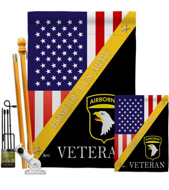 Home of 101st Airborne - Military Americana Vertical Impressions Decorative Flags HG140892 Made In USA - Image 6