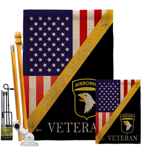 Home of 101st Airborne - Military Americana Vertical Impressions Decorative Flags HG140892 Made In USA - Image 16