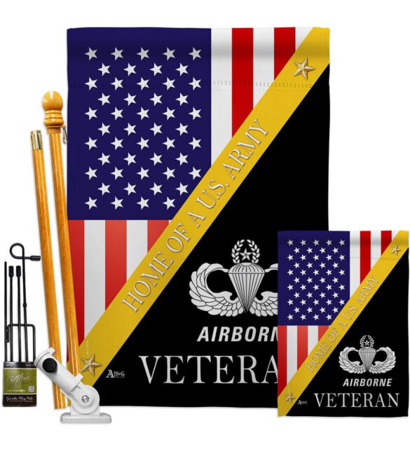 Home of Airborne - Military Americana Vertical Impressions Decorative Flags HG140900 Made In USA - Image 6