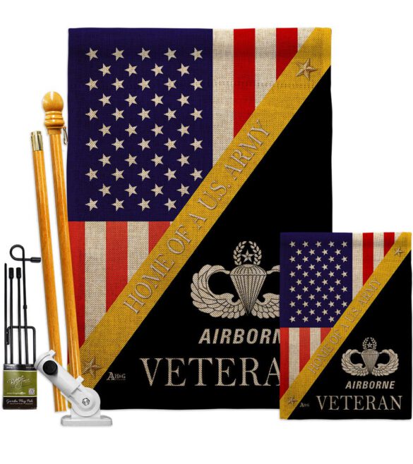Home of Airborne - Military Americana Vertical Impressions Decorative Flags HG140900 Made In USA - Image 16