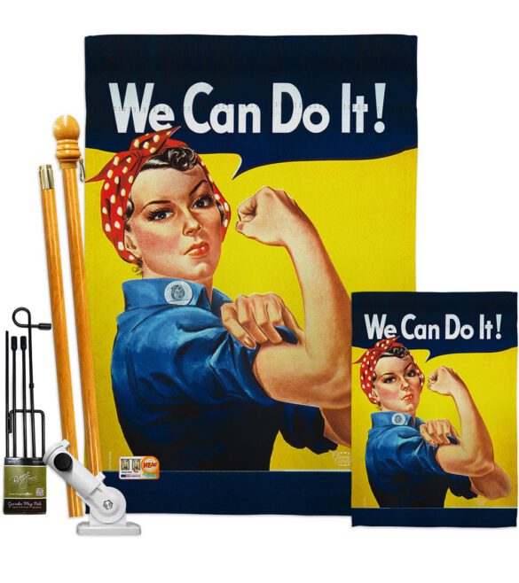 Girl Power - Military Americana Vertical Impressions Decorative Flags HG192078 Made In USA - Image 6