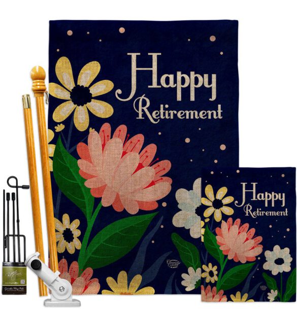 Happy Retirement - Military Americana Vertical Impressions Decorative Flags HG192580 Made In USA - Image 16