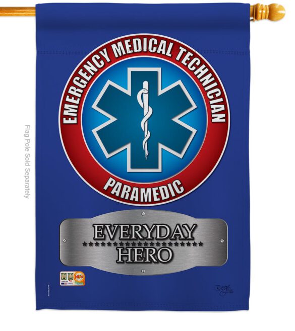 EMT - Military Americana Vertical Impressions Decorative Flags HG108009 Made In USA - Image 2