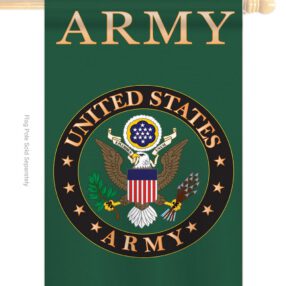 Army - Military Americana Vertical Applique Decorative Flags HG108014