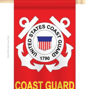 Coast Guard - Military Americana Vertical Applique Decorative Flags HG108017