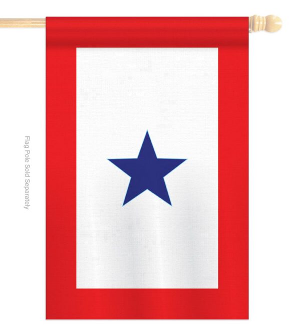 Blue Star Service - Military Americana Vertical Applique Decorative Flags HG108042 - Image 2