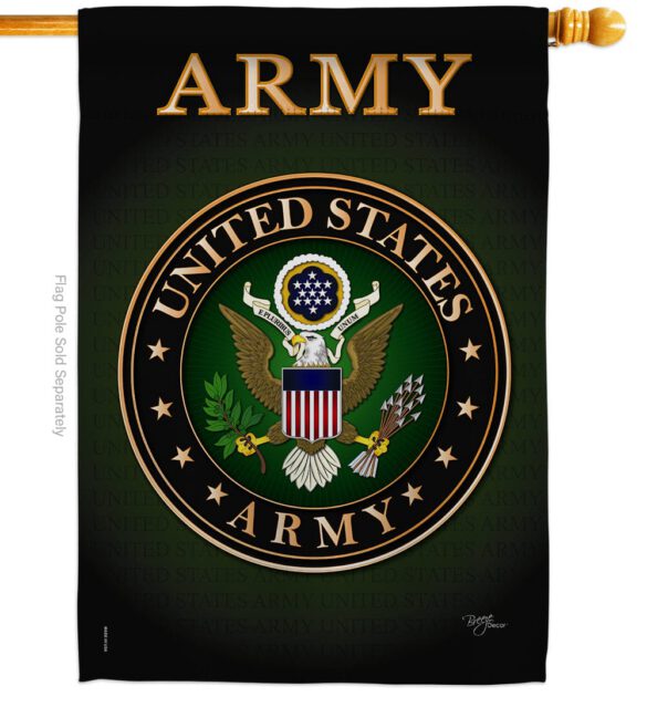 Army - Military Americana Vertical Impressions Decorative Flags HG108055 Made In USA - Image 3