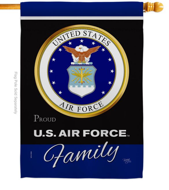 Air Force Proudly Family - Military Americana Vertical Impressions Decorative Flags HG108414 Made In USA - Image 3
