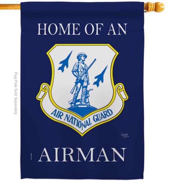 Home of Air National Guard Airman - Military Americana Vertical Impressions Decorative Flags HG108470 Made In USA - Image 2