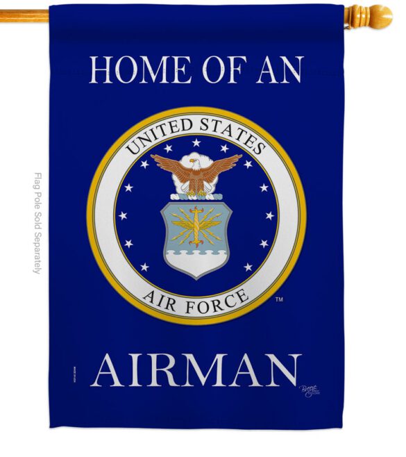 Home of Airman - Military Americana Vertical Impressions Decorative Flags HG108475 Made In USA - Image 2