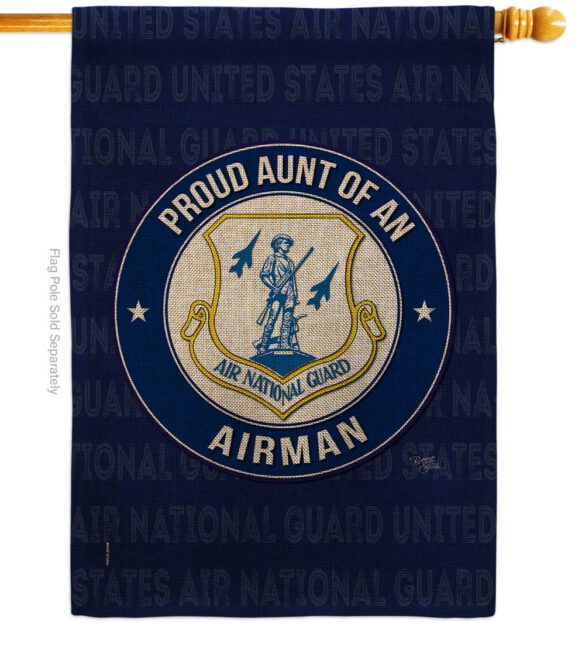 Air Force Proud Aunt Airman - Military Americana Vertical Impressions Decorative Flags HG108489 Made In USA - Image 13