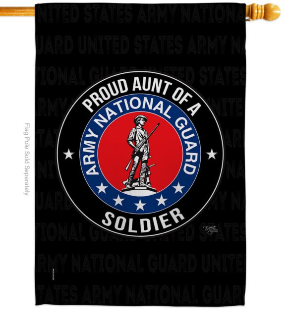 Army Proud Aunt Soldier - Military Americana Vertical Impressions Decorative Flags HG108492 Made In USA - Image 3