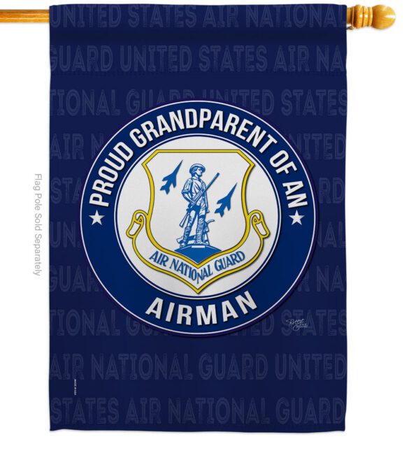 Air Force Proud Grandparent Airman - Military Americana Vertical Impressions Decorative Flags HG108552 Made In USA - Image 3