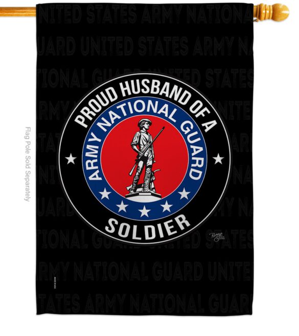 Army Proud Husband Soldier - Military Americana Vertical Impressions Decorative Flags HG108564 Made In USA - Image 3